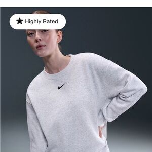 Nike Phoenix Fleece Oversized Crew Neck Heather / Gray Sweatshirt